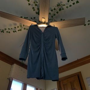 Ruched button up dress